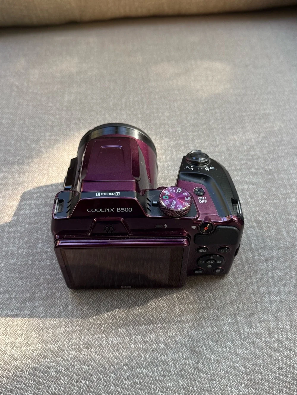 Nikon Purple Compact Digital Camera with Black Accents